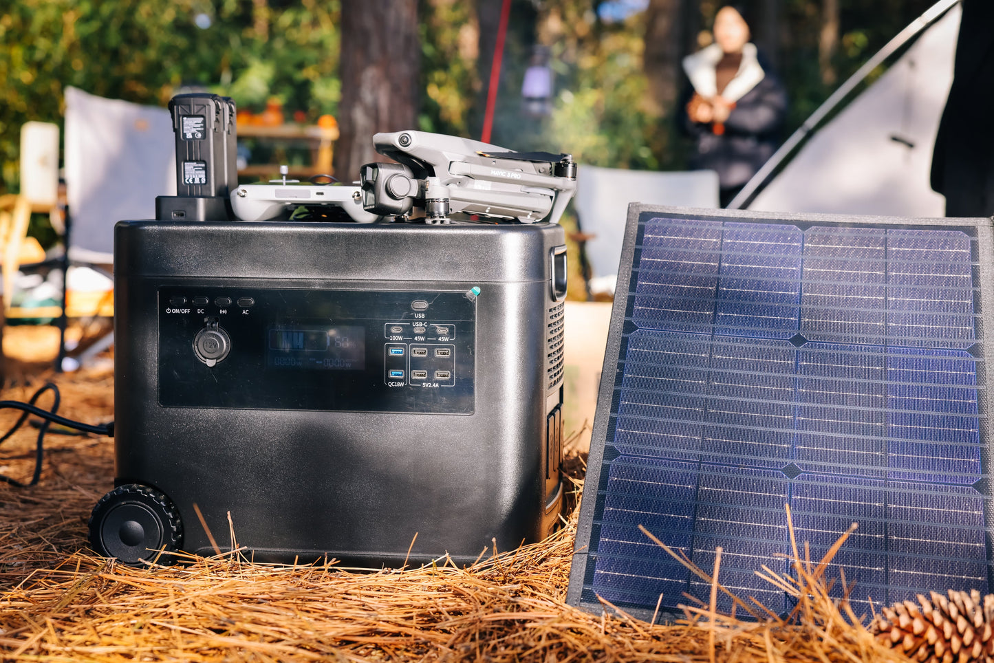 Portable Power Station 2560Wh LiFePO4 Battery for Camping, Travelling, Home Backup, RV, Off-grid (Solar Panel Optional)